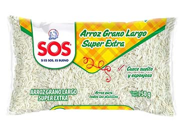 Arroz grano largo súper extra "SOS" 750 g