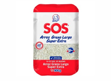 Arroz súper extra grano largo "SOS" 1 k